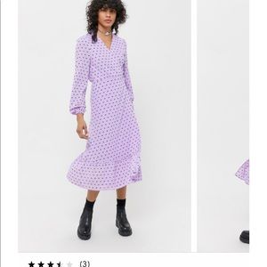UO printed midi wrap dress